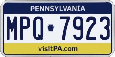 PA license plate MPQ7923