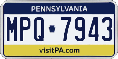 PA license plate MPQ7943