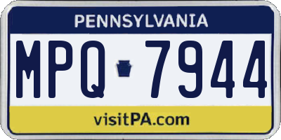PA license plate MPQ7944