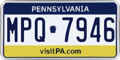 PA license plate MPQ7946