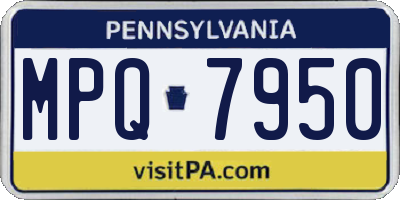 PA license plate MPQ7950