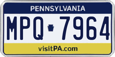 PA license plate MPQ7964