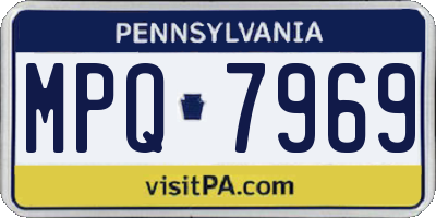 PA license plate MPQ7969