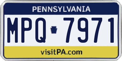 PA license plate MPQ7971