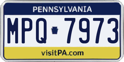 PA license plate MPQ7973