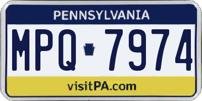 PA license plate MPQ7974