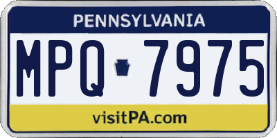 PA license plate MPQ7975