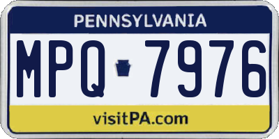 PA license plate MPQ7976