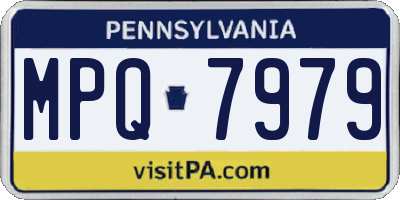 PA license plate MPQ7979