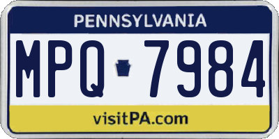 PA license plate MPQ7984