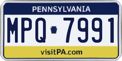 PA license plate MPQ7991