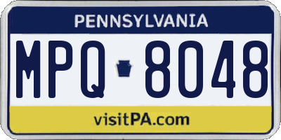 PA license plate MPQ8048