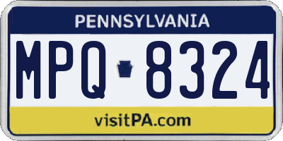 PA license plate MPQ8324