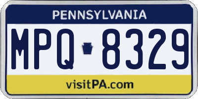 PA license plate MPQ8329