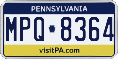 PA license plate MPQ8364