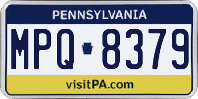 PA license plate MPQ8379