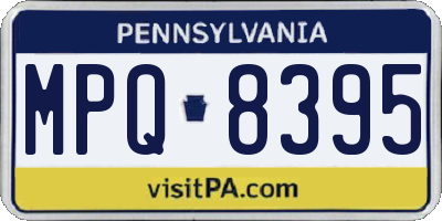 PA license plate MPQ8395