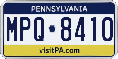 PA license plate MPQ8410