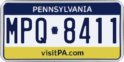 PA license plate MPQ8411