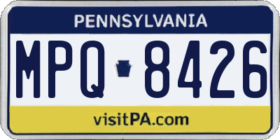 PA license plate MPQ8426