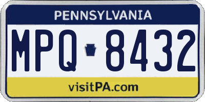 PA license plate MPQ8432
