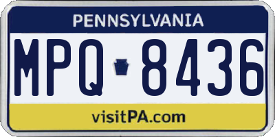 PA license plate MPQ8436