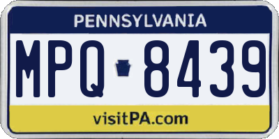 PA license plate MPQ8439