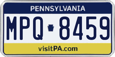 PA license plate MPQ8459