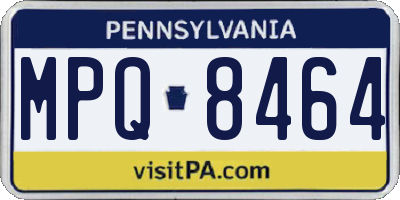 PA license plate MPQ8464