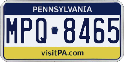 PA license plate MPQ8465