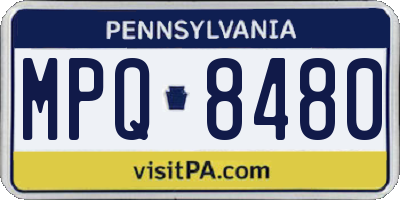 PA license plate MPQ8480