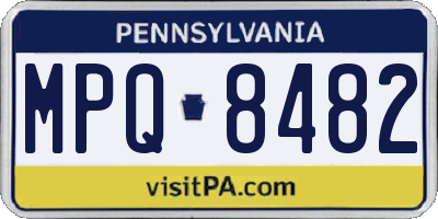 PA license plate MPQ8482