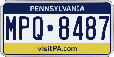 PA license plate MPQ8487