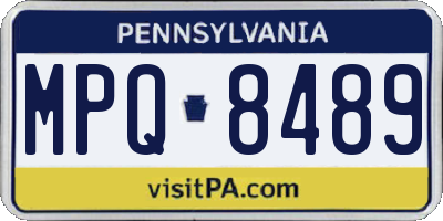 PA license plate MPQ8489