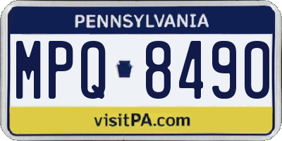 PA license plate MPQ8490
