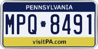 PA license plate MPQ8491