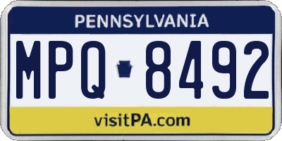 PA license plate MPQ8492