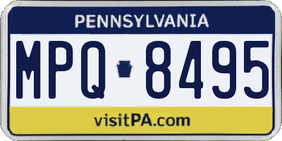 PA license plate MPQ8495