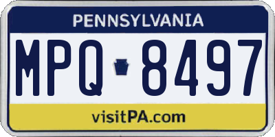 PA license plate MPQ8497