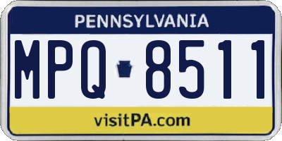 PA license plate MPQ8511