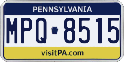 PA license plate MPQ8515