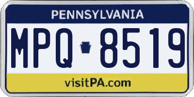 PA license plate MPQ8519