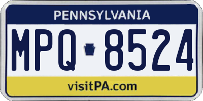 PA license plate MPQ8524