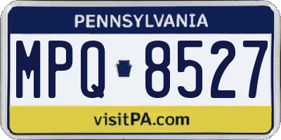 PA license plate MPQ8527