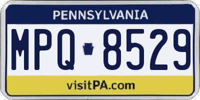 PA license plate MPQ8529