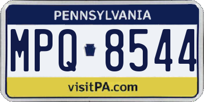 PA license plate MPQ8544