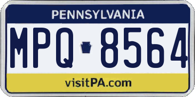 PA license plate MPQ8564
