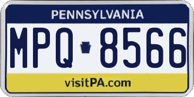 PA license plate MPQ8566