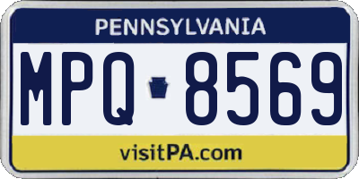 PA license plate MPQ8569