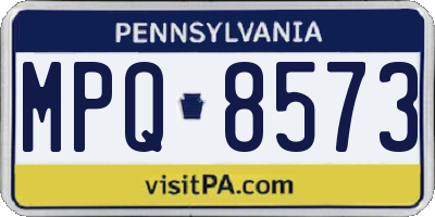 PA license plate MPQ8573